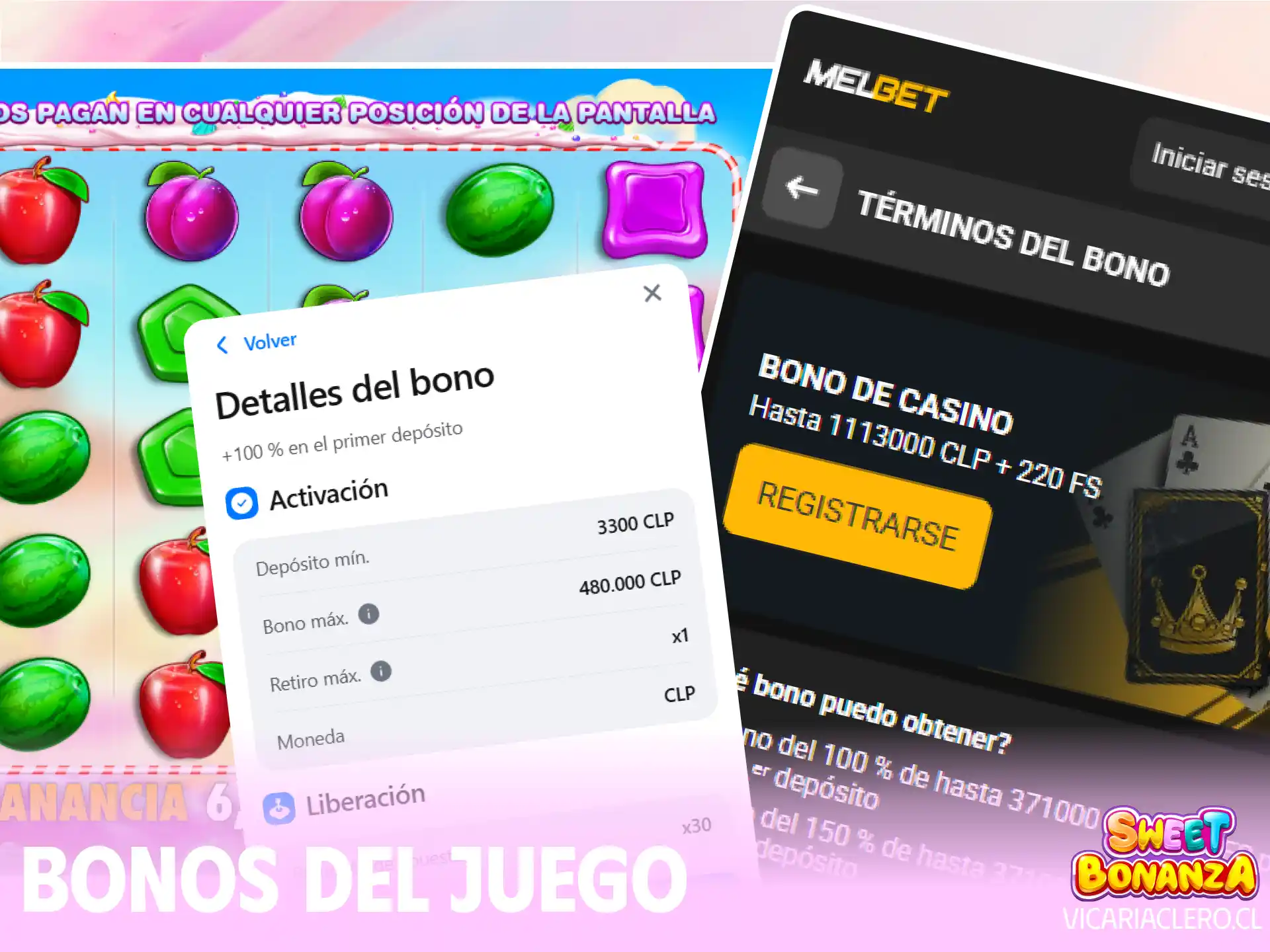 Conoce las mejores ofertas, giros gratis y bonos de bienvenida disponibles para usar en el juego Sweet Bonanza dentro de Chile.