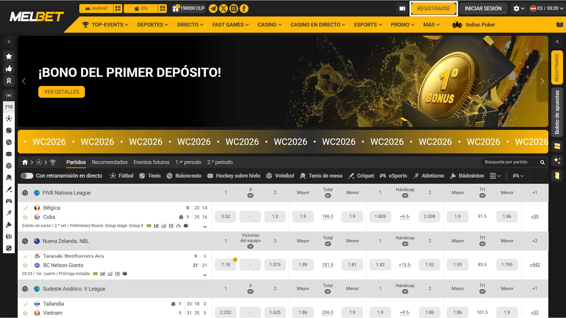 Selecciona uno de los casinos online recomendados y seguros en Chile para jugar a Sweet Bonanza.