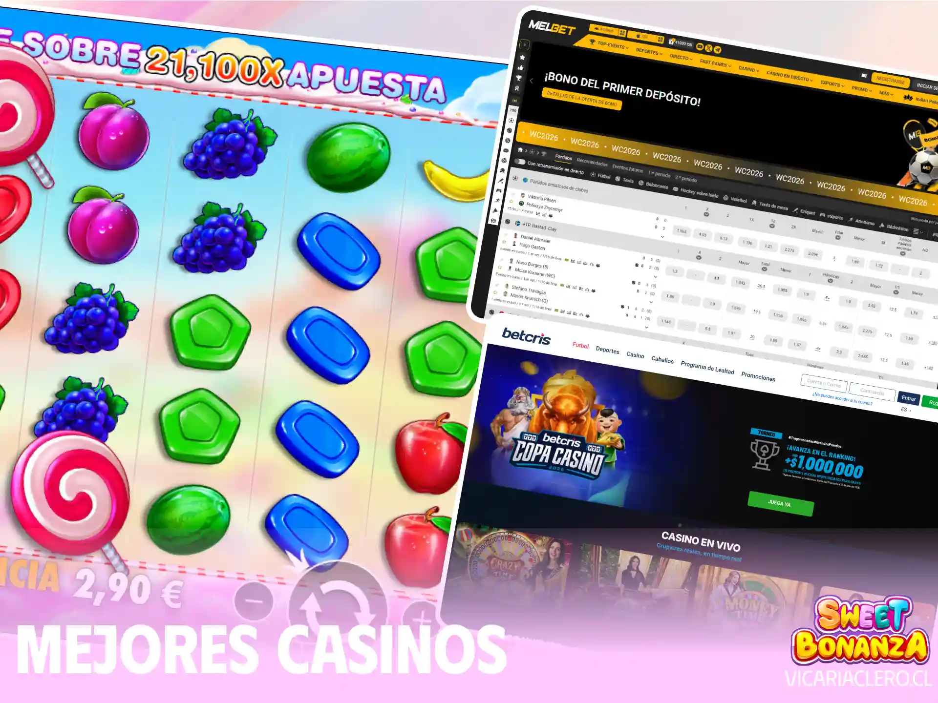 Lista recomendada de las plataformas de casino online más destacadas y seguras para jugar Sweet Bonanza en Chile.